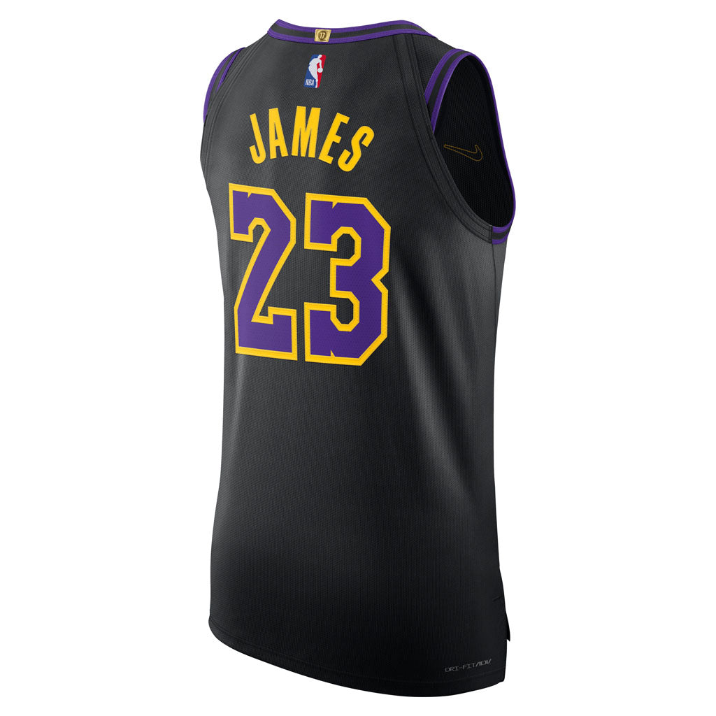 NBA Los Angeles Lakers LeBron James Nike 2025-26 City Edition Authentic Jersey - Black