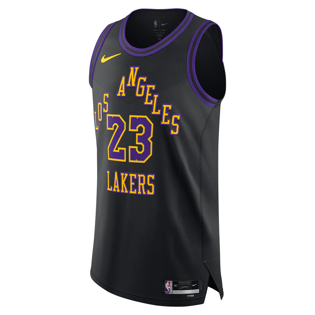 NBA Los Angeles Lakers LeBron James Nike 2025-26 City Edition Authentic Jersey - Black