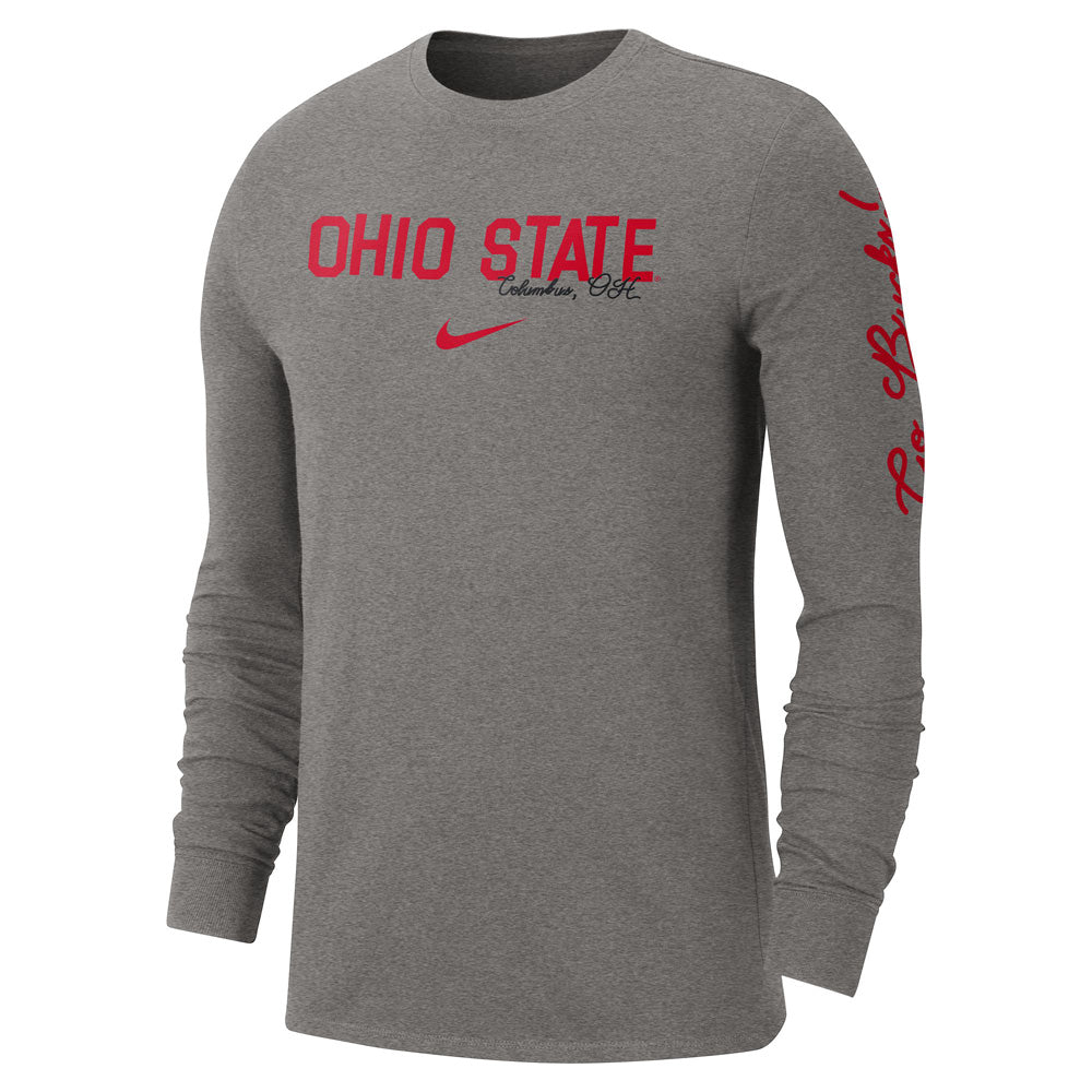 NCAA Ohio State Buckeyes Nike Varsity Crew Long Sleeve Tee