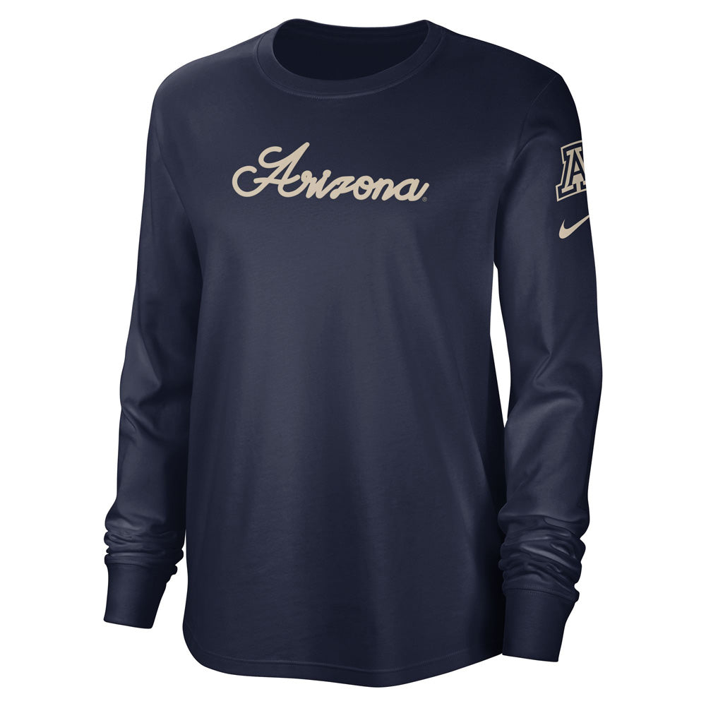 NCAA Arizona Wildcats Women&#39;s Nike Letterman Long Sleeve Tee