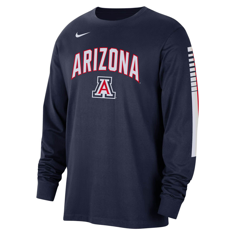 NCAA Arizona Wildcats Nike Slam Dunk Long Sleeve T-Shirt - Navy