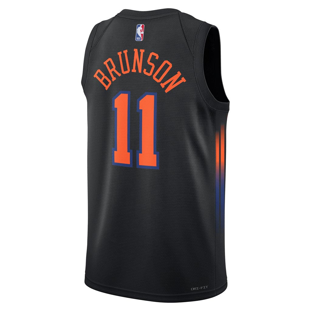 NBA New York Knicks Jalen Brunson Jordan 2025-26 Statement Swingman Jersey - Black