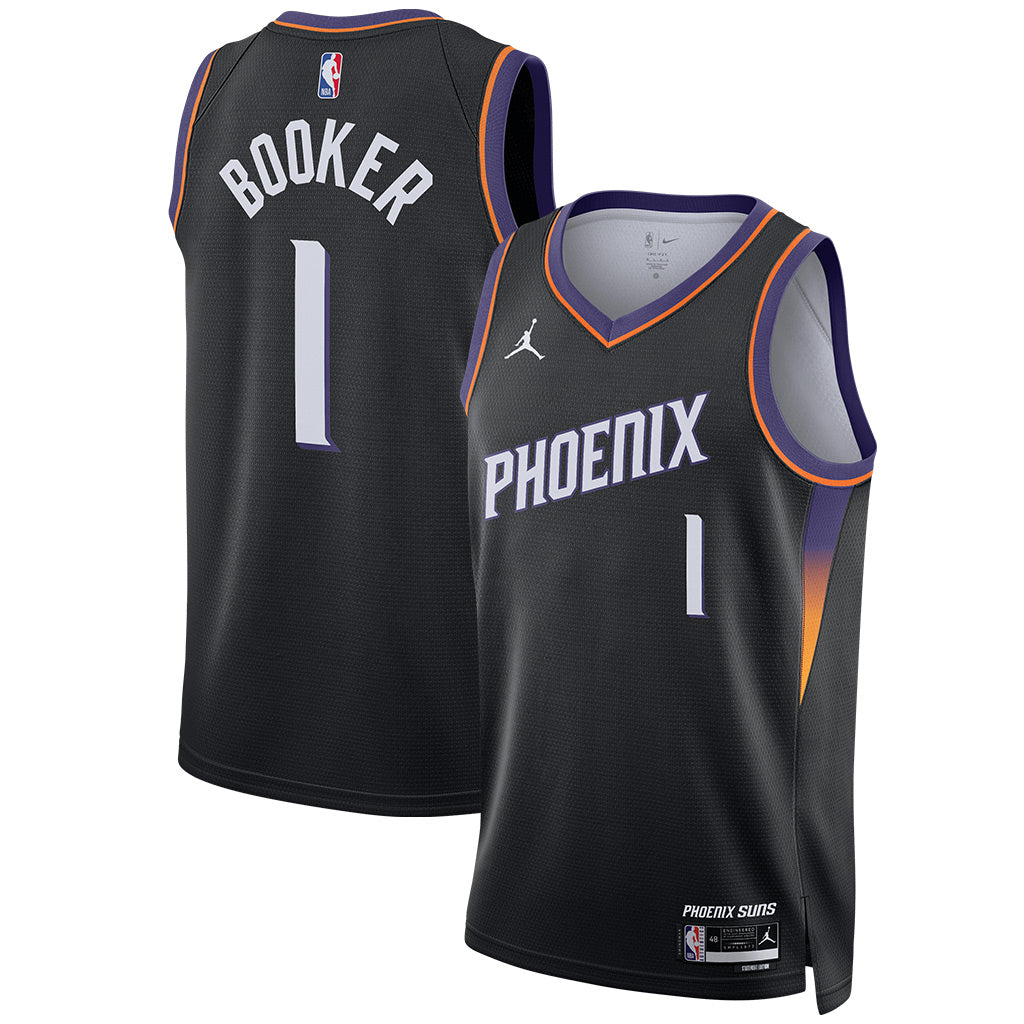 NBA Phoenix Suns Devin Booker Jordan 2025-26 Statement Swingman Jersey - Black