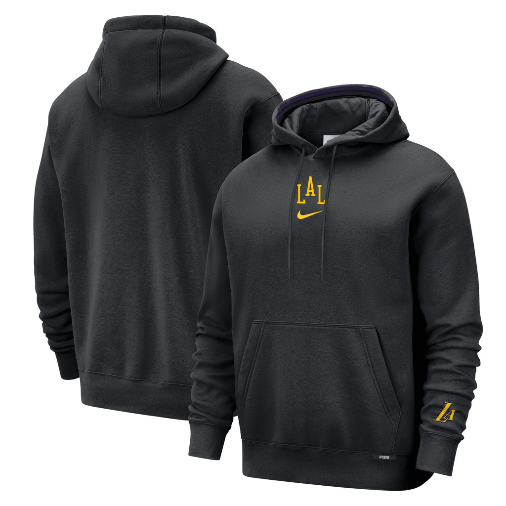 NBA Los Angeles Lakers Nike 2025-26 City Edition Premium Pullover Hoodie - Black
