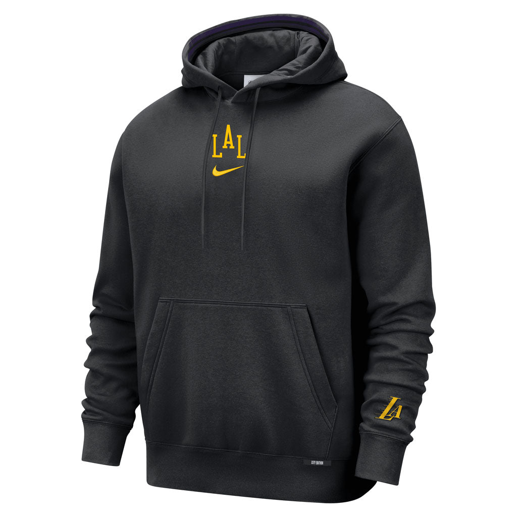NBA Los Angeles Lakers Nike 2025-26 City Edition Premium Pullover Hoodie - Black