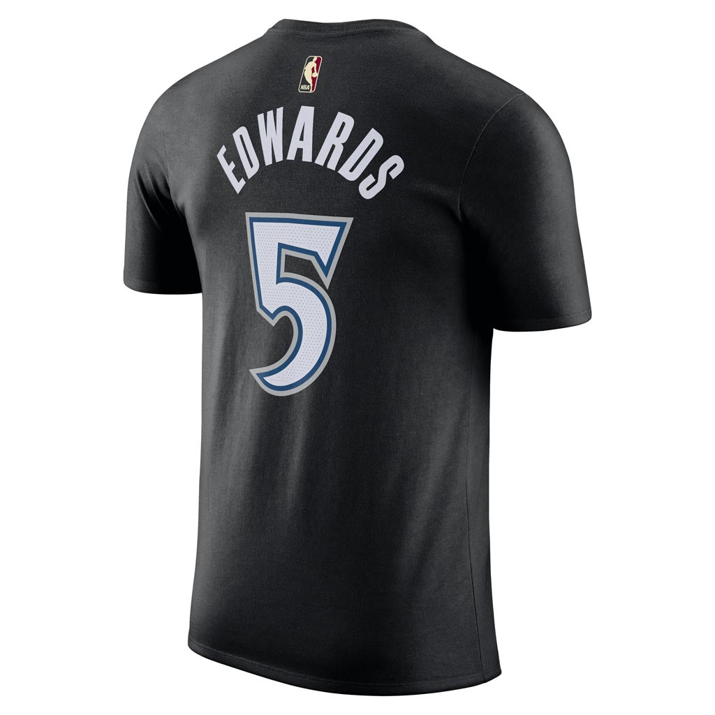 NBA Minnesota Timberwolves Anthony Edwards Nike 2025-26 Hardwood Classics Name & Number T-Shirt - Black