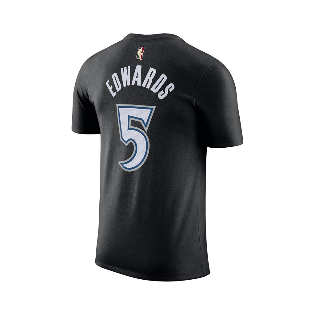 NBA Minnesota Timberwolves Anthony Edwards Youth Nike Hardwood Classics Name & Number T-Shirt - Black