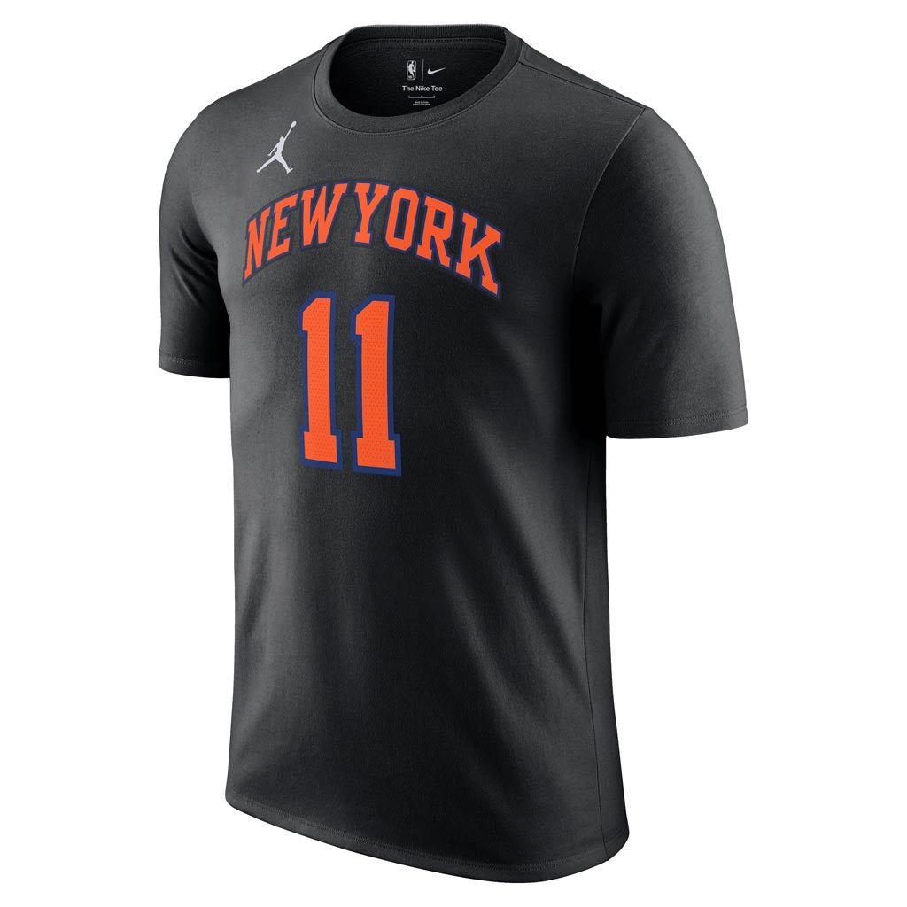 NBA New York Knicks Jalen Brunson Jordan 2025-26 Statement Name & Number T-Shirt - Black