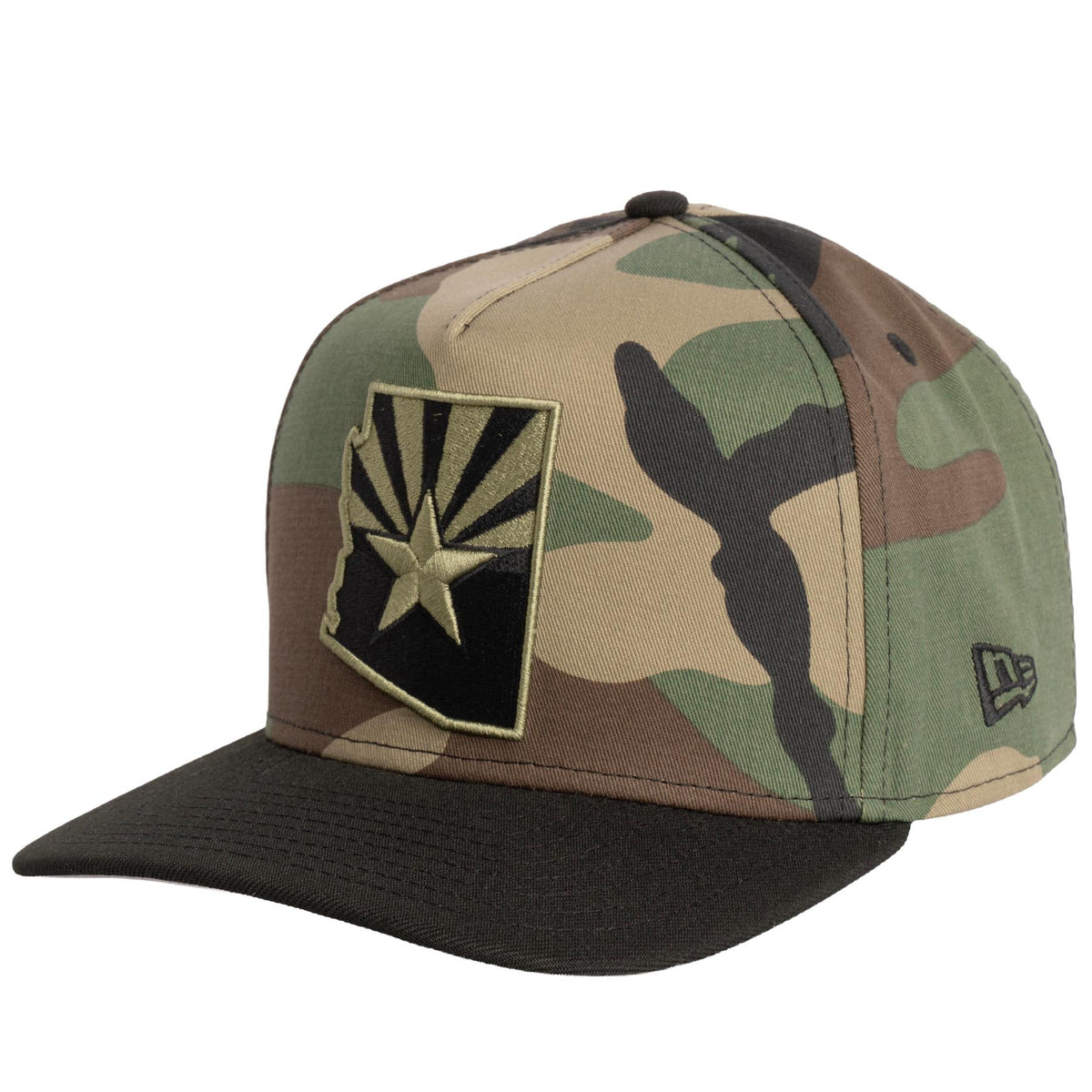 #ALLAZ New Era Woodland Ops 9FIFTY A-Frame Snapback Hat- Camo