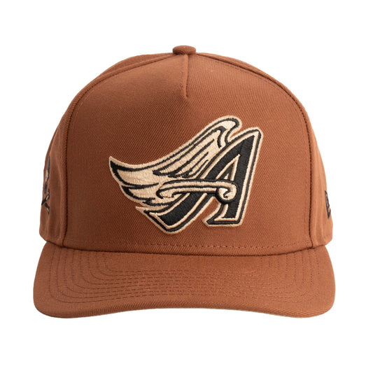 MLB Los Angeles Angels New Era Jolly Roger 9FIFTY A-Frame Snapback Hat- Brown