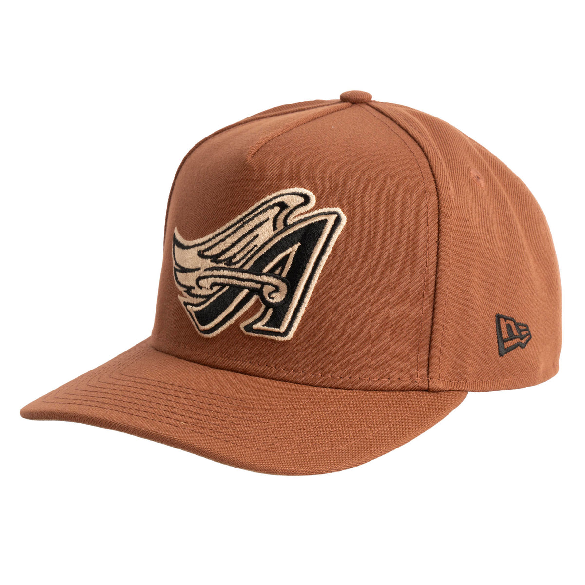 MLB Los Angeles Angels New Era Jolly Roger 9FIFTY A-Frame Snapback Hat- Brown