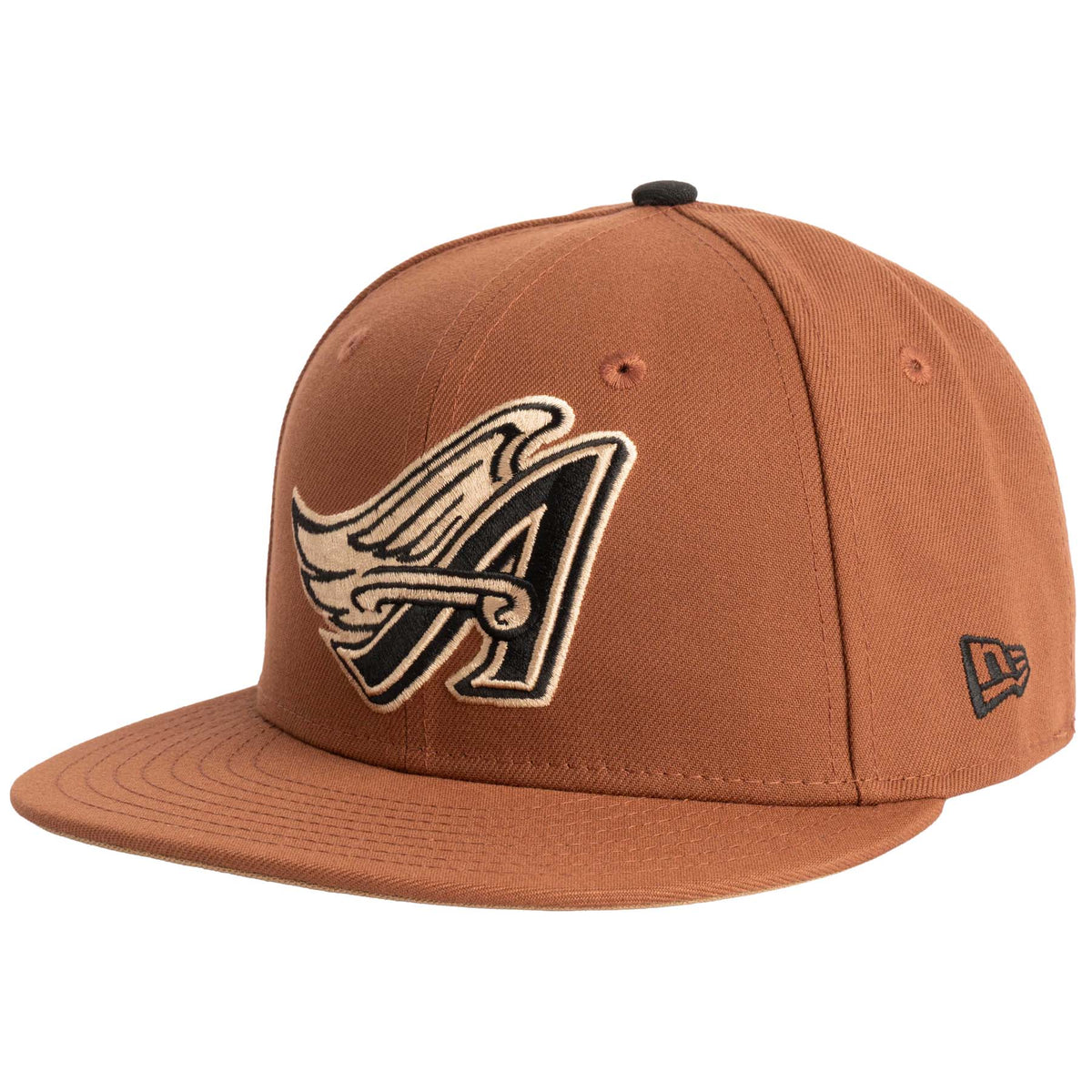 MLB Los Angeles Angels New Era Jolly Roger 59FIFTY Fitted Hat- Brown