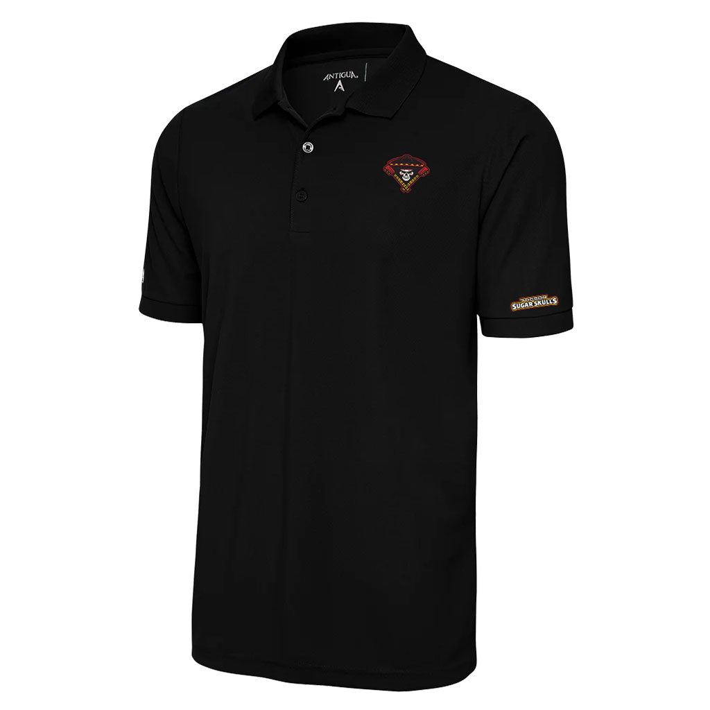 Tucson Sugar Skulls Antigua Legacy Pique Polo - Black