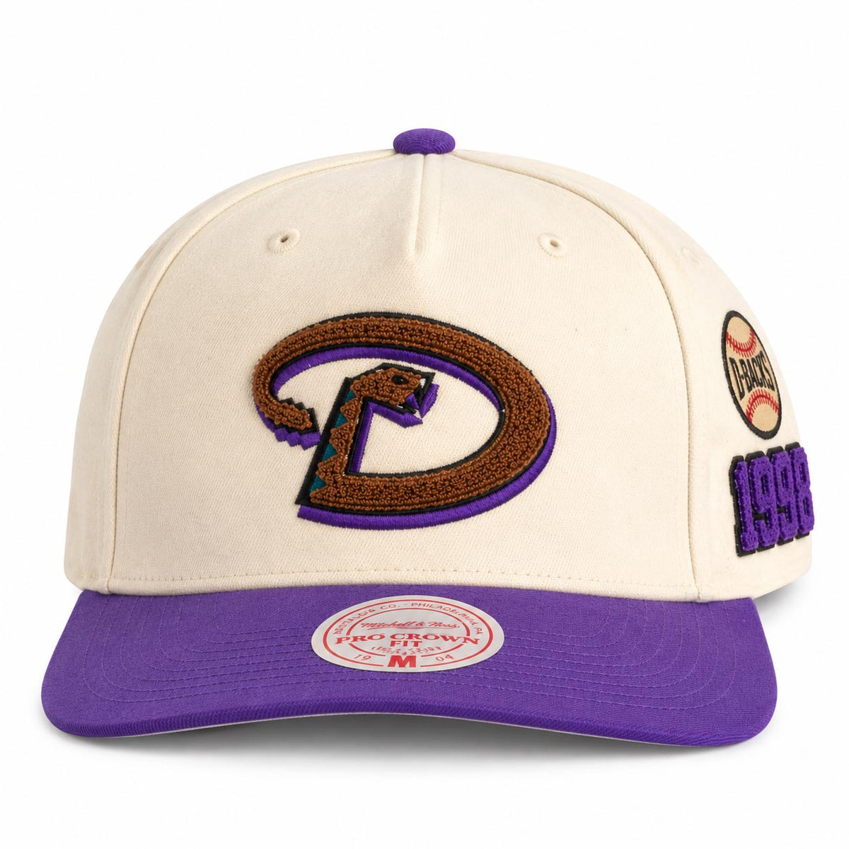 MLB Arizona Diamondbacks Mitchell & Ness Cream Team Pro Snapback Hat- Cream
