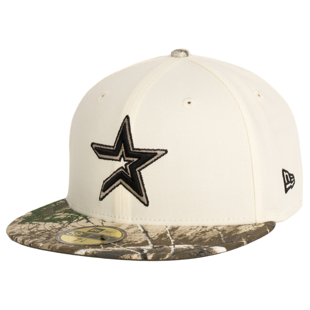 MLB Houston Astros New Era Real Tree Two-Tone 59FIFTY Fitted Hat- Cream