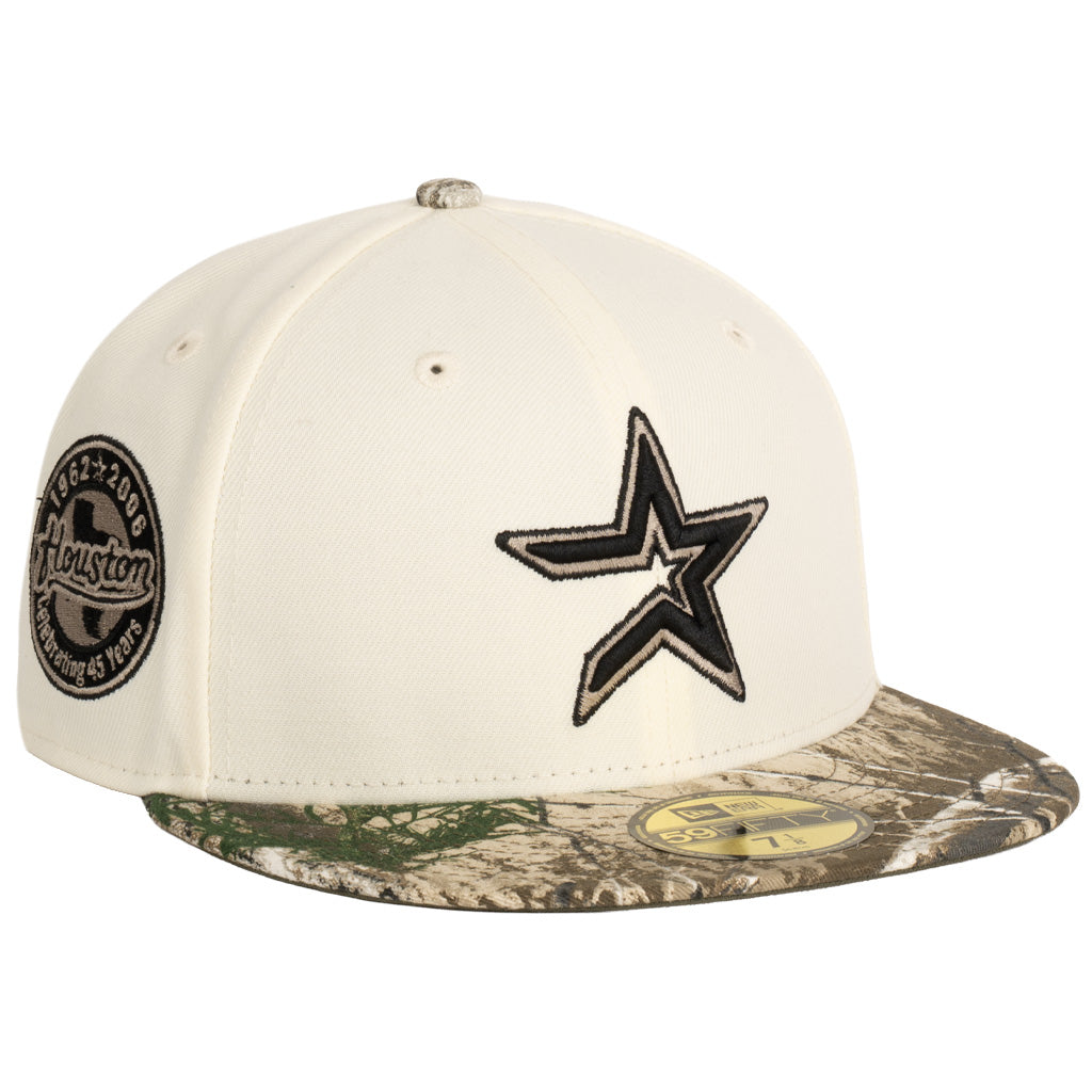 MLB Houston Astros New Era Real Tree Two-Tone 59FIFTY Fitted Hat- Cream