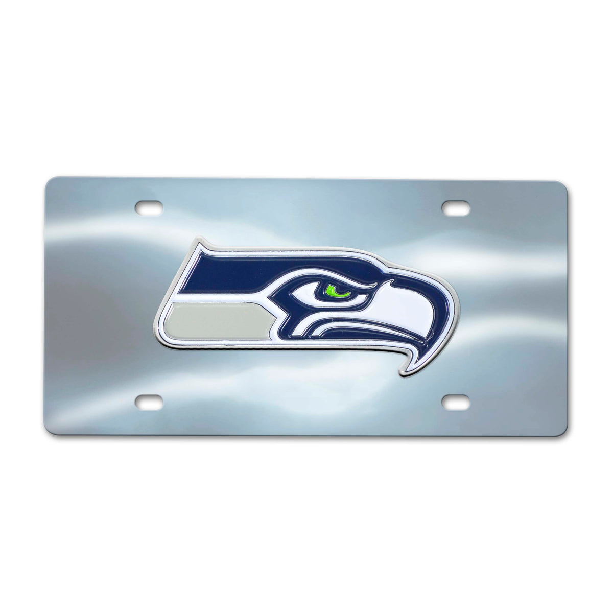 NFL Seattle Seahawks Logo Brands Chrome Diecast License Plate