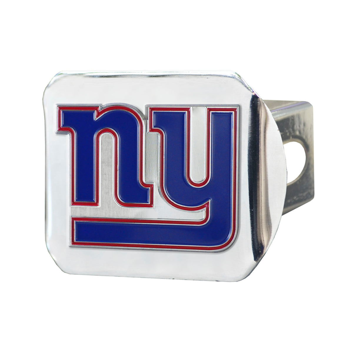 NFL New York Giants Logo Brands Color on Chrome Hitch Cover