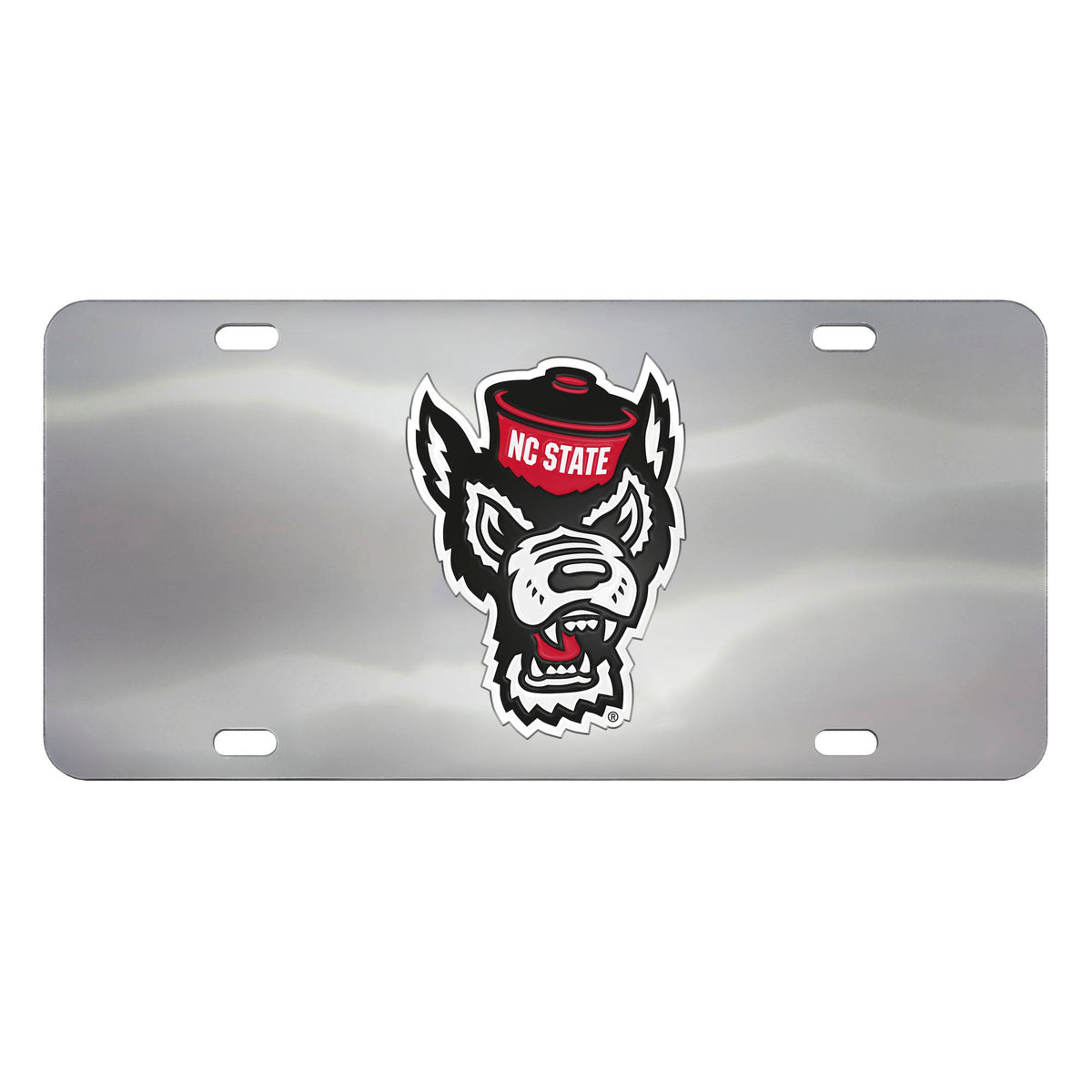 NCAA North Carolina State Wolfpack Logo Brands Chrome Diecast License Plate
