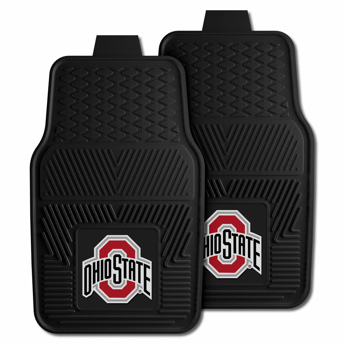 NCAA Ohio State Buckeyes Logo Brands 2-Pack Vinyl Car Mat Set