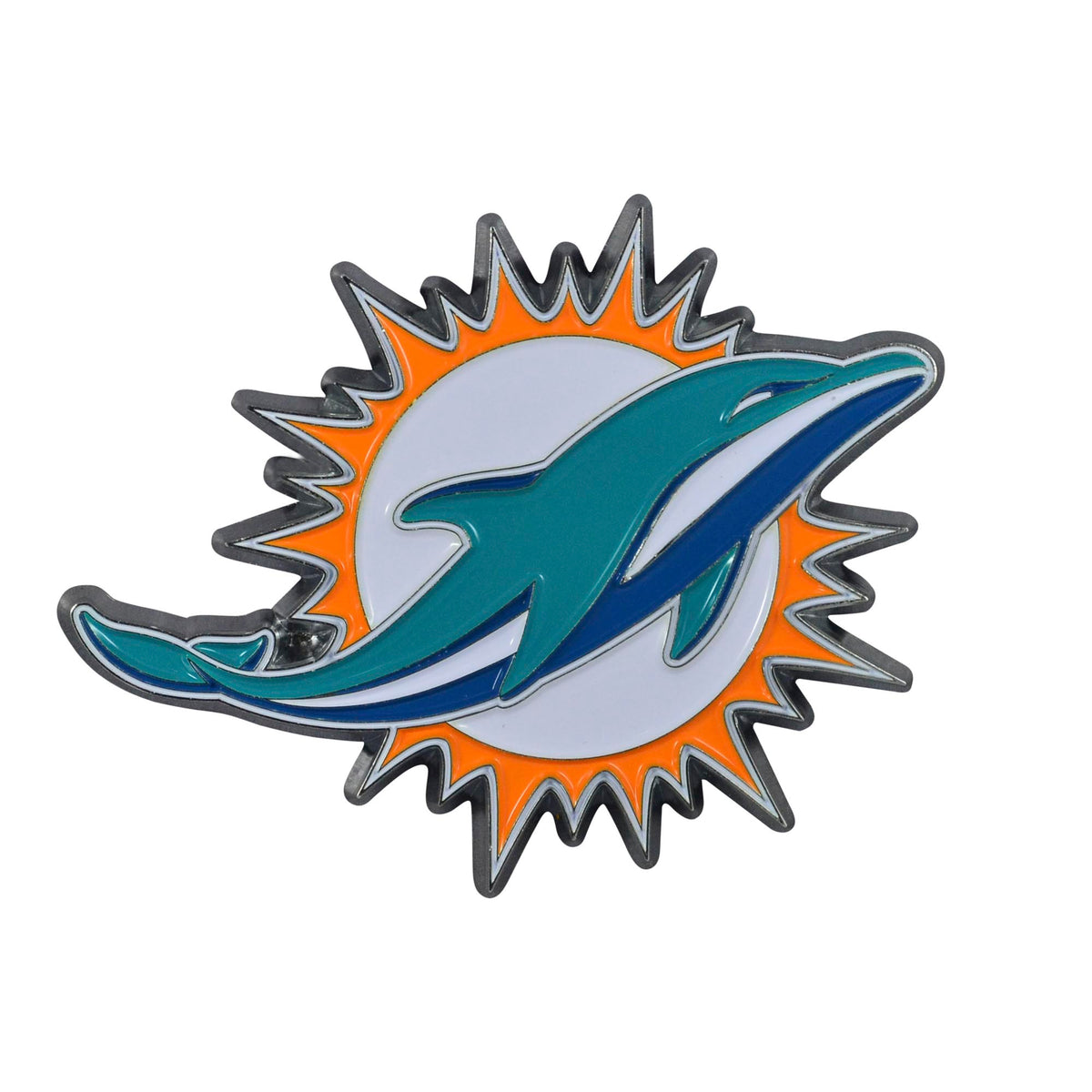 NFL Miami Dolphins Logo Brands Color Metal Emblem
