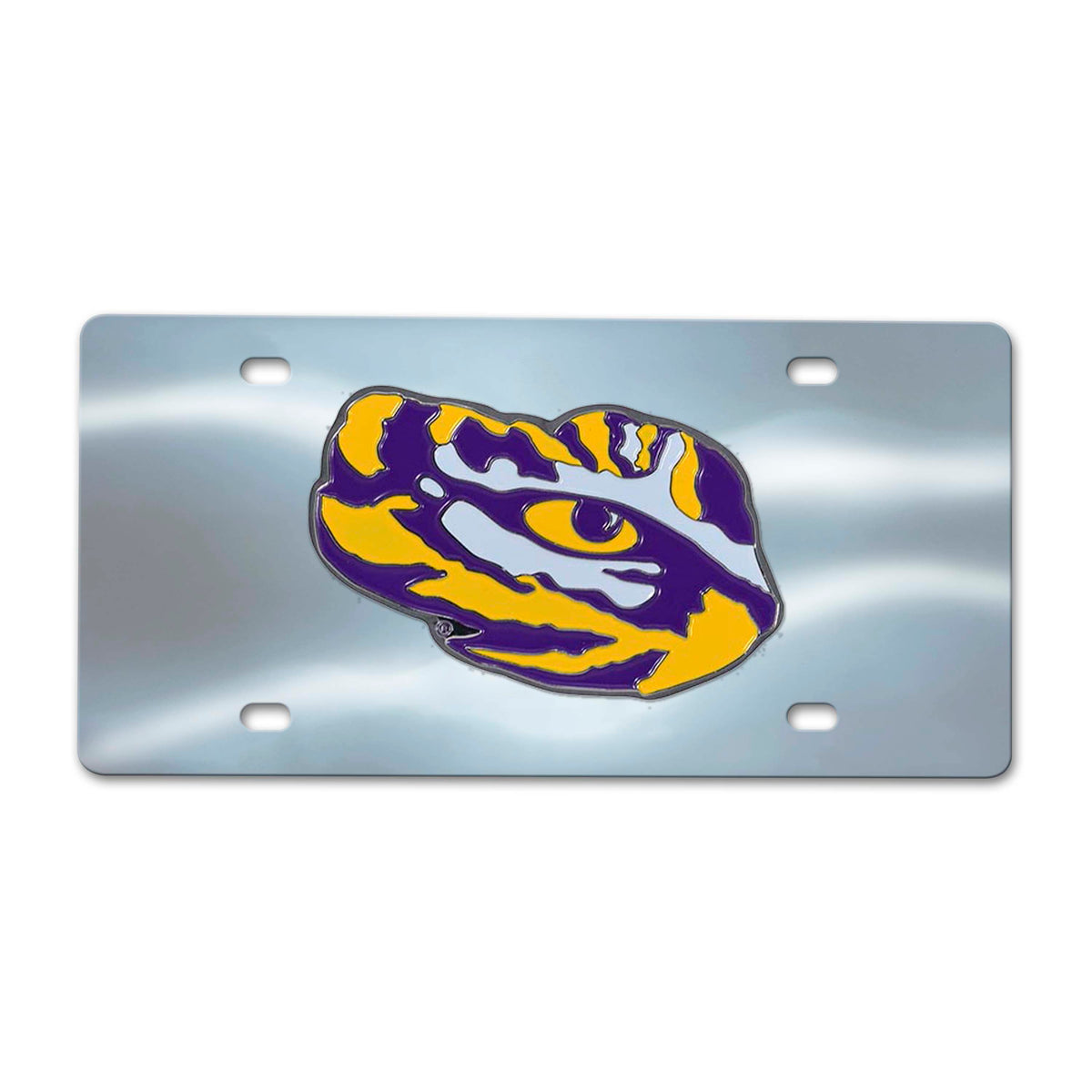 NCAA LSU Tigers Logo Brands Chrome Diecast License Plate