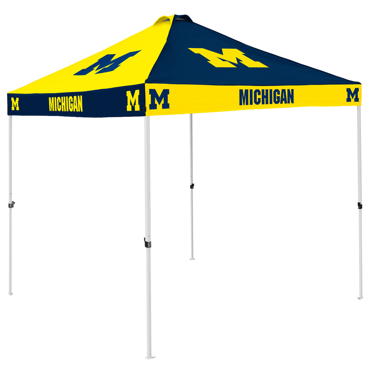 NCAA Michigan Wolverines Logo Brands Checkerboard Canopy