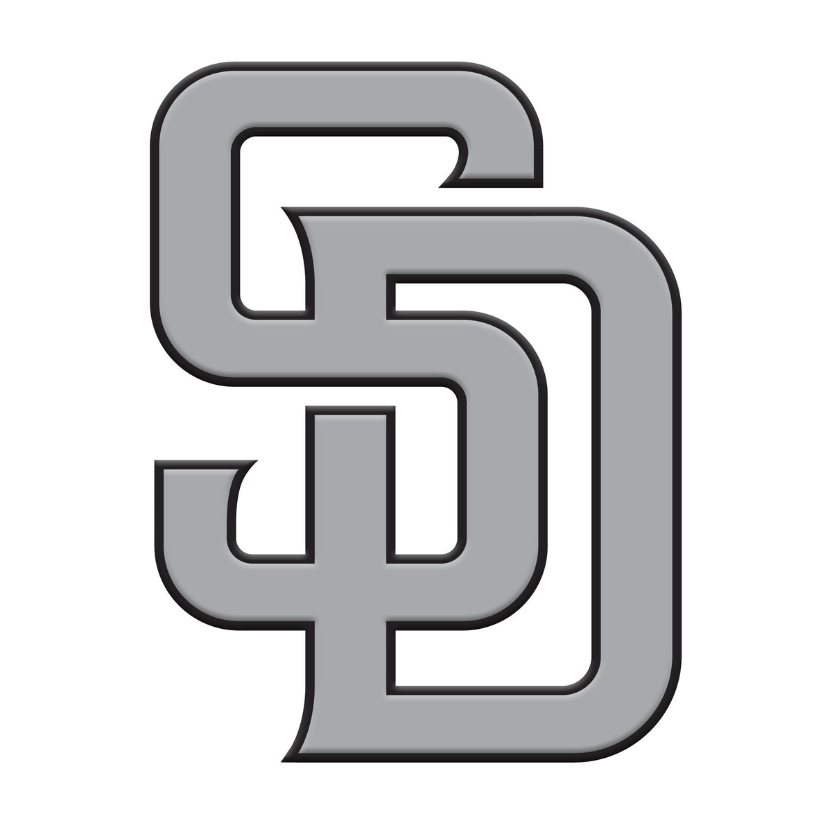 MLB San Diego Padres Logo Brands Chrome Metal Emblem
