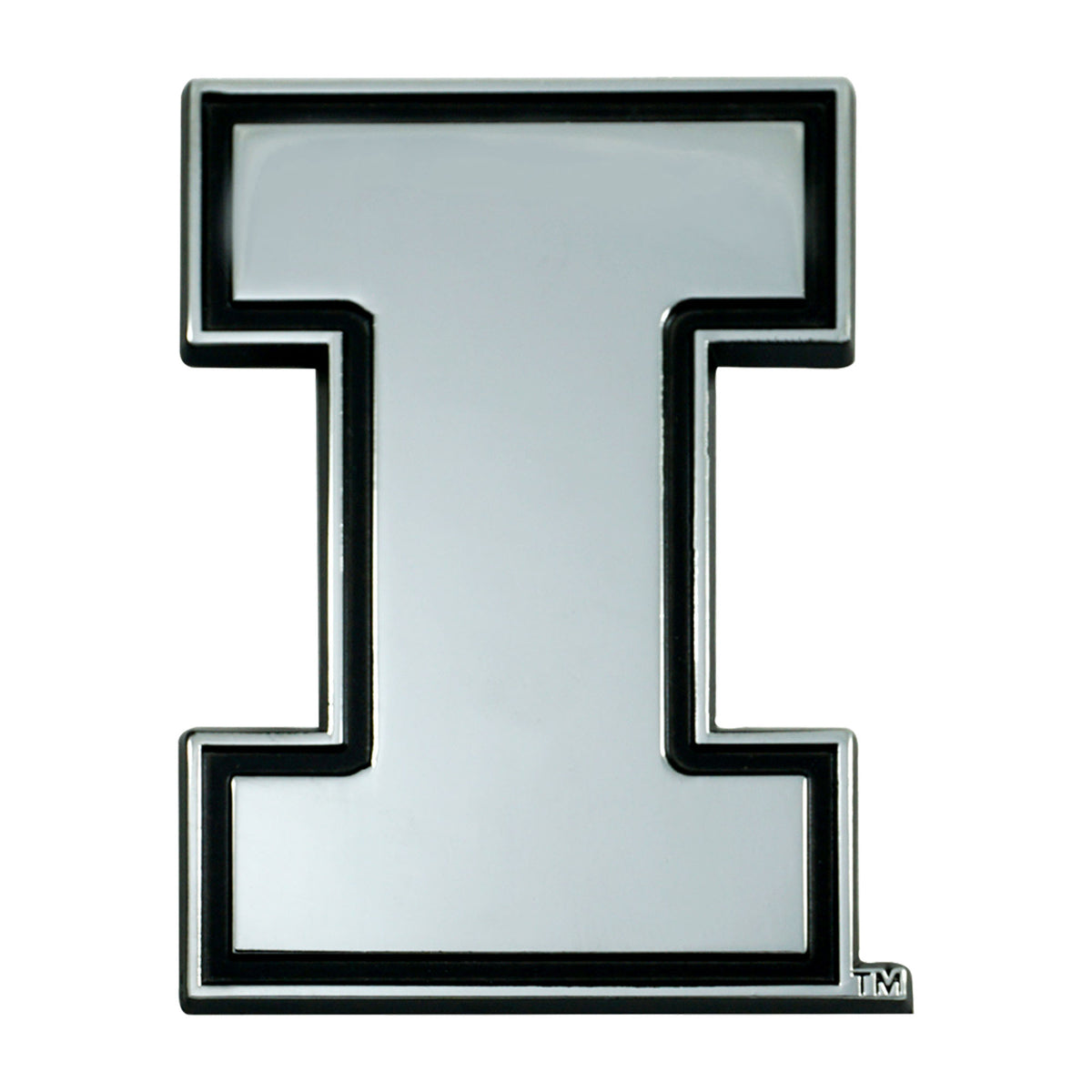 NCAA Illinois Fighting Illini Logo Brands Chrome Metal Emblem