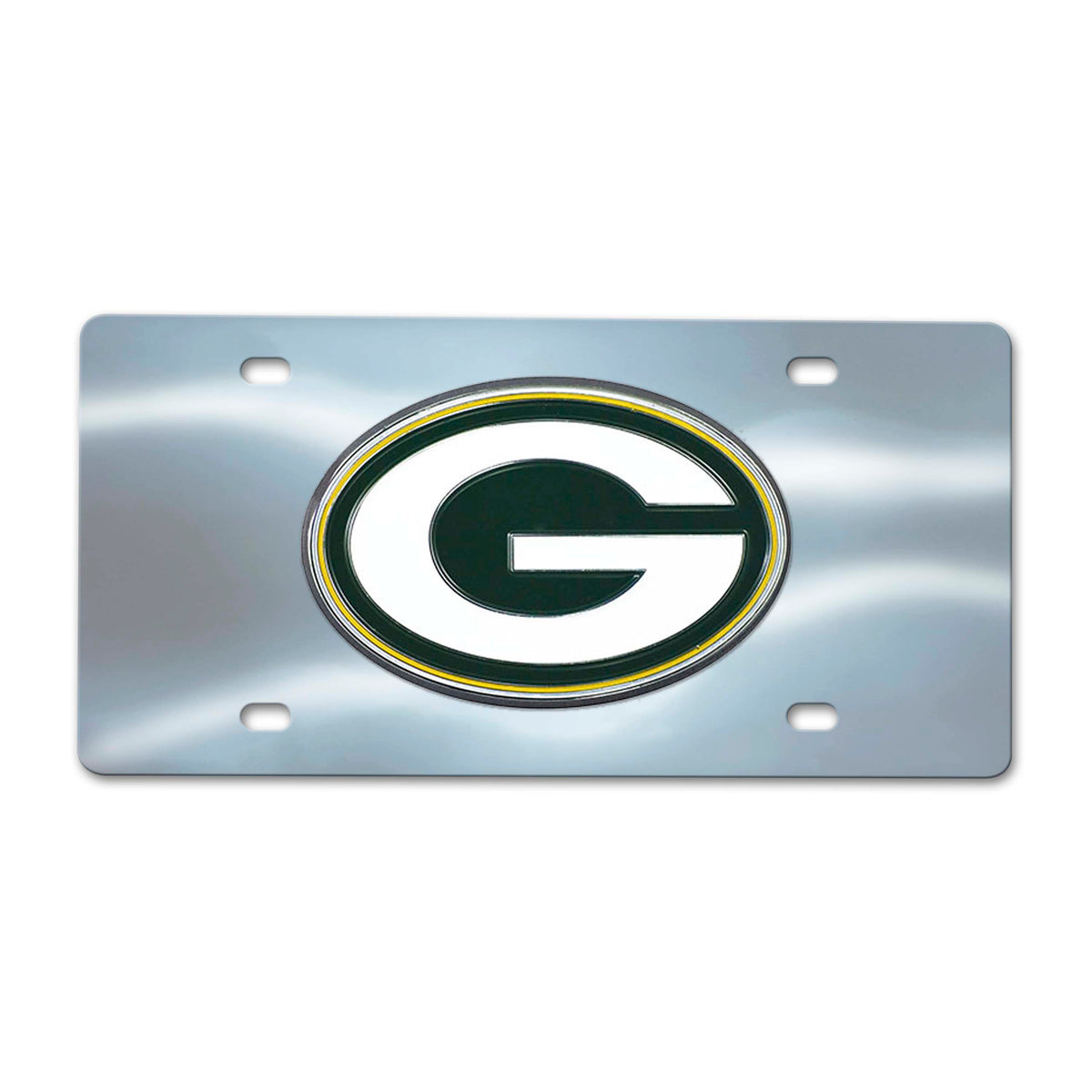 NFL Green Bay Packers Logo Brands Chrome Diecast License Plate