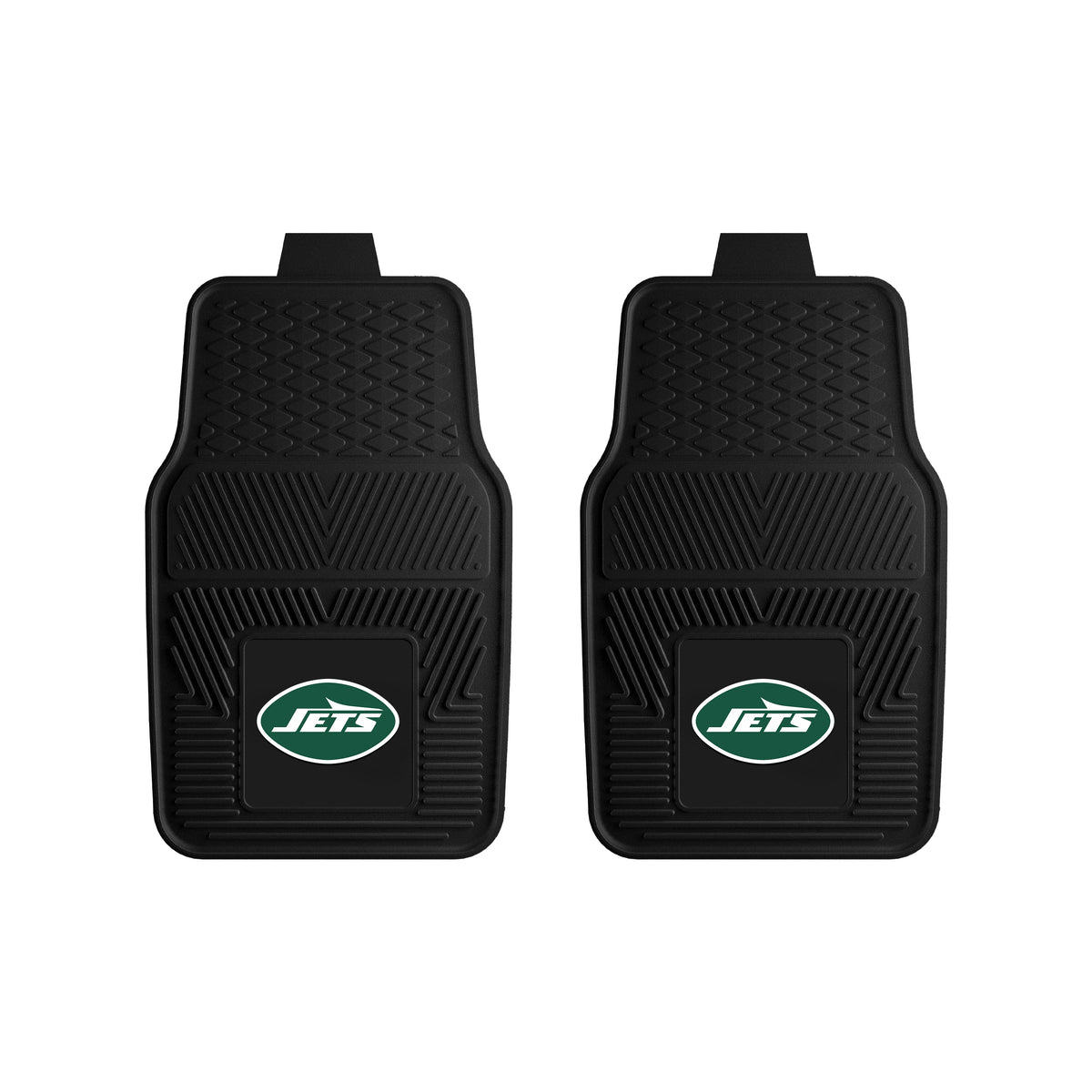 NFL New York Jets Logo Brands 2-Pack Vinyl Car Mat Set