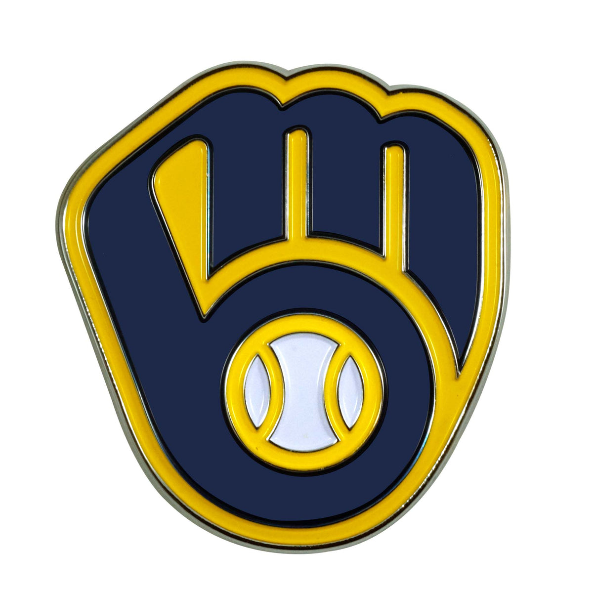 MLB Milwaukee Brewers Logo Brands Color Metal Emblem
