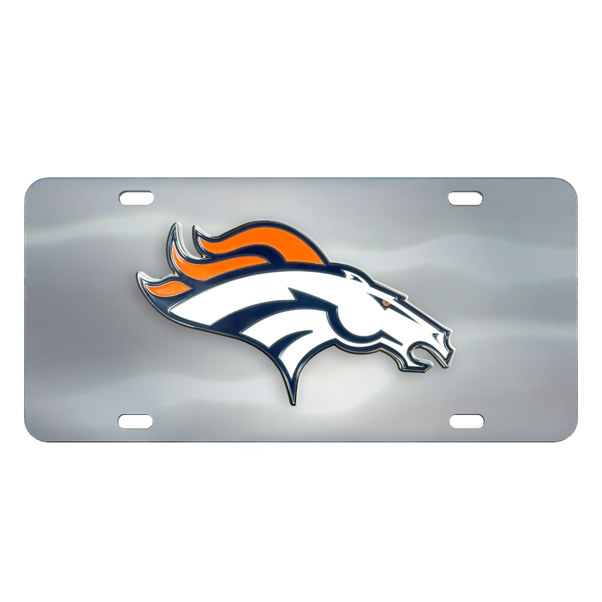 NFL Denver Broncos Logo Brands Chrome Diecast License Plate