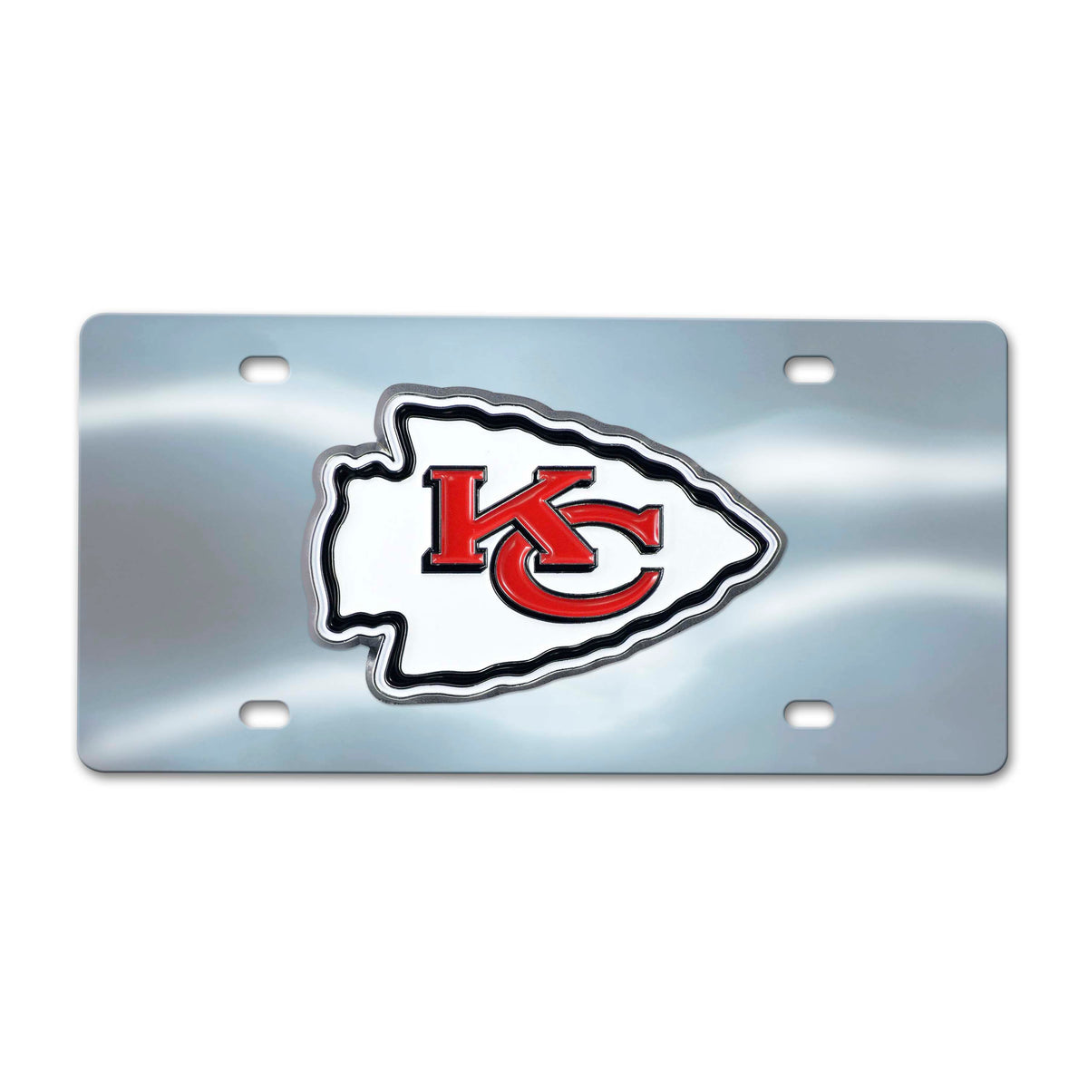 NFL Kansas City Chiefs Logo Brands Chrome Diecast License Plate
