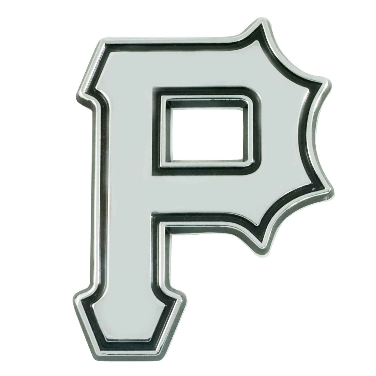 MLB Pittsburgh Pirates Logo Brands Chrome Metal Emblem