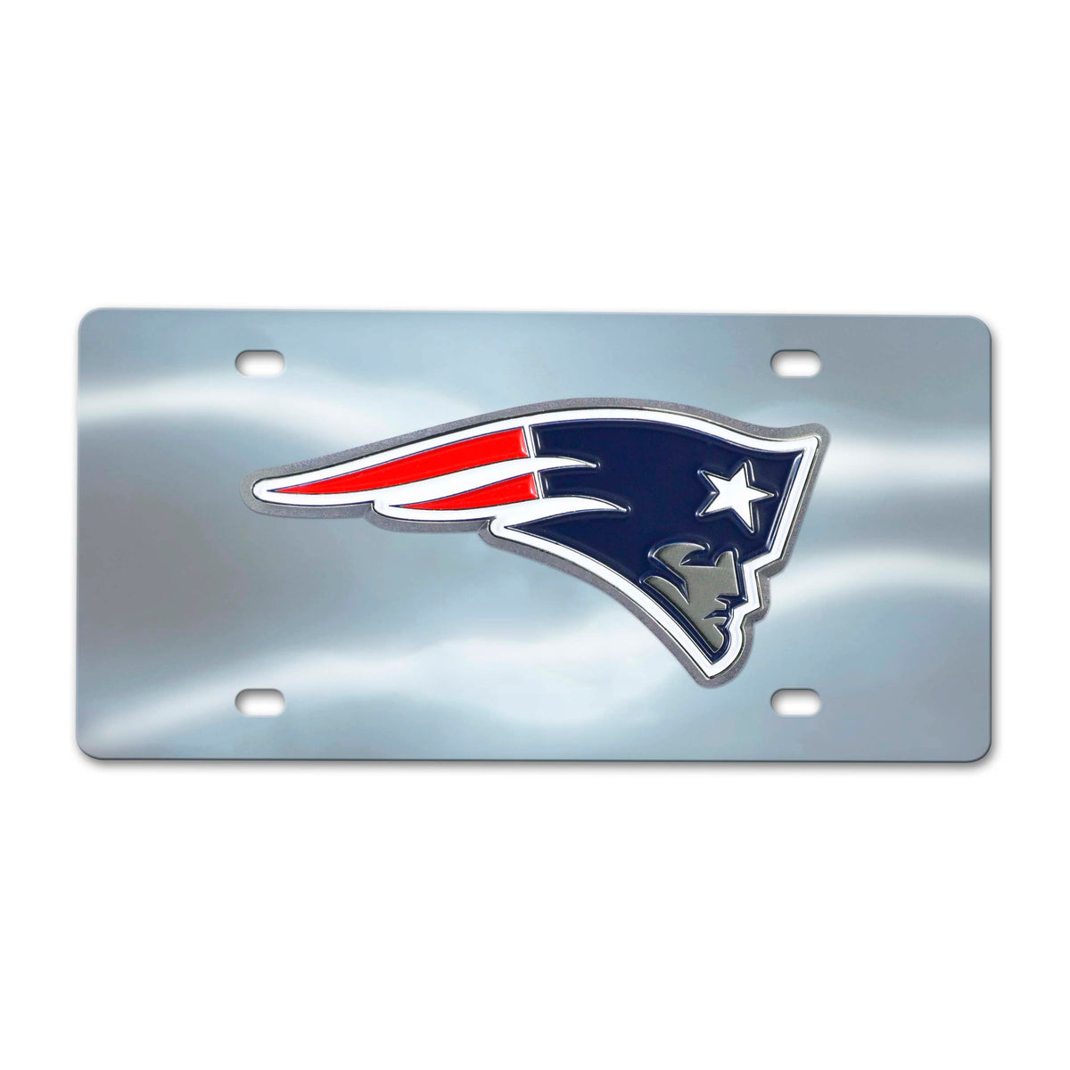 NFL New England Patriots Logo Brands Chrome Diecast License Plate