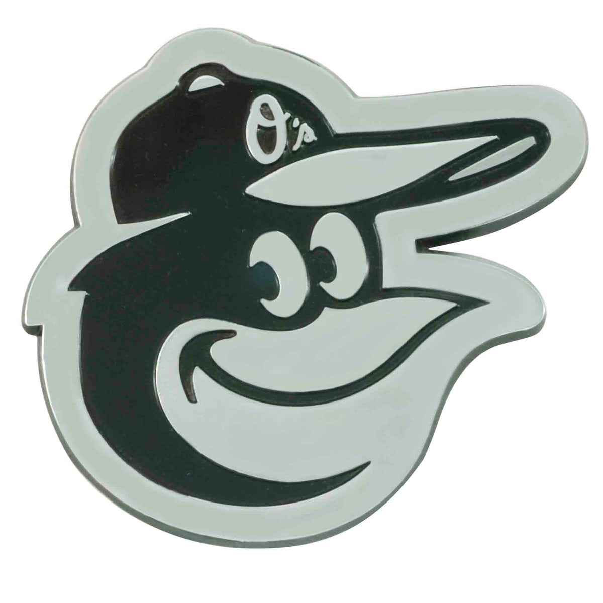MLB Baltimore Orioles Logo Brands Chrome Metal Emblem