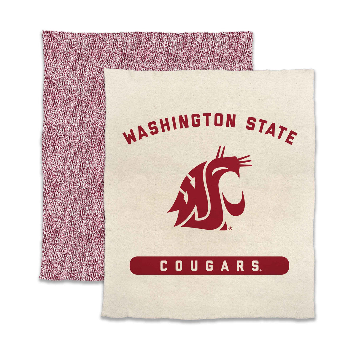 NCAA Washington State Cougars Logo Brands 50x60 Luxe Dreams Throw