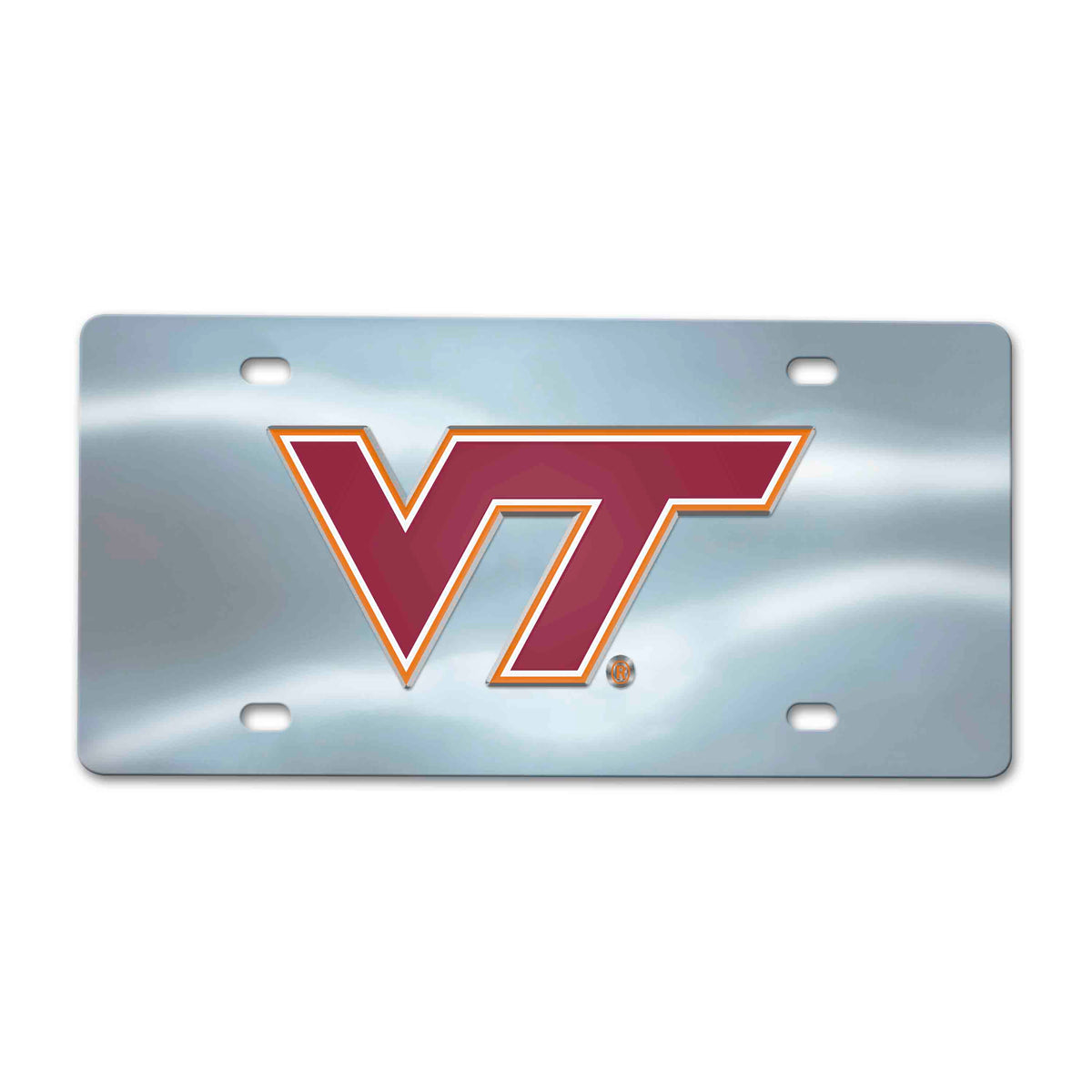 NCAA Virginia Tech Hokies Logo Brands Chrome Diecast License Plate