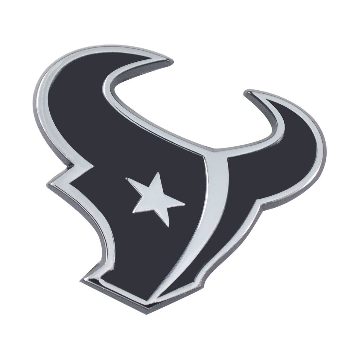 NFL Houston Texans Logo Brands Chrome Metal Emblem