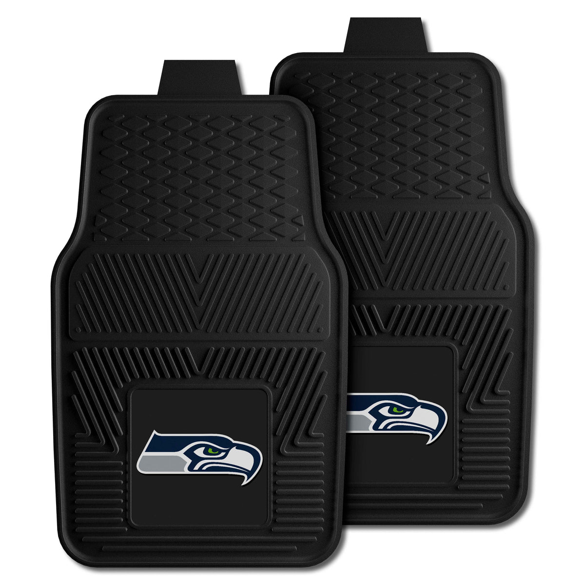 NFL NFL Seattle Seahawks Logo Brands 2-Pack Vinyl Car Mat Set