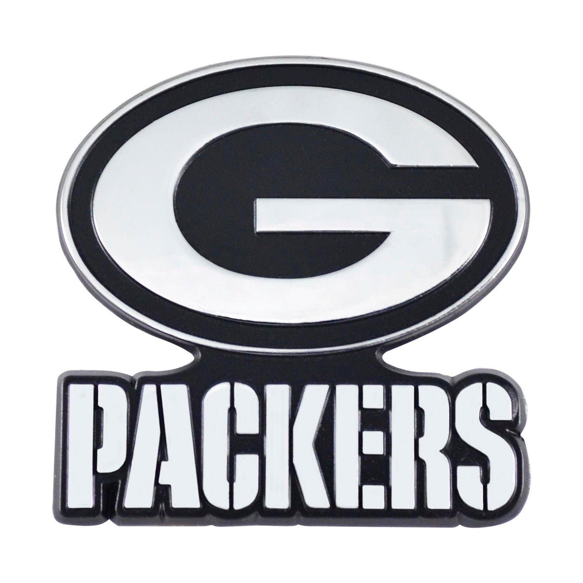 NFL Green Bay Packers Logo Brands Chrome Metal Emblem