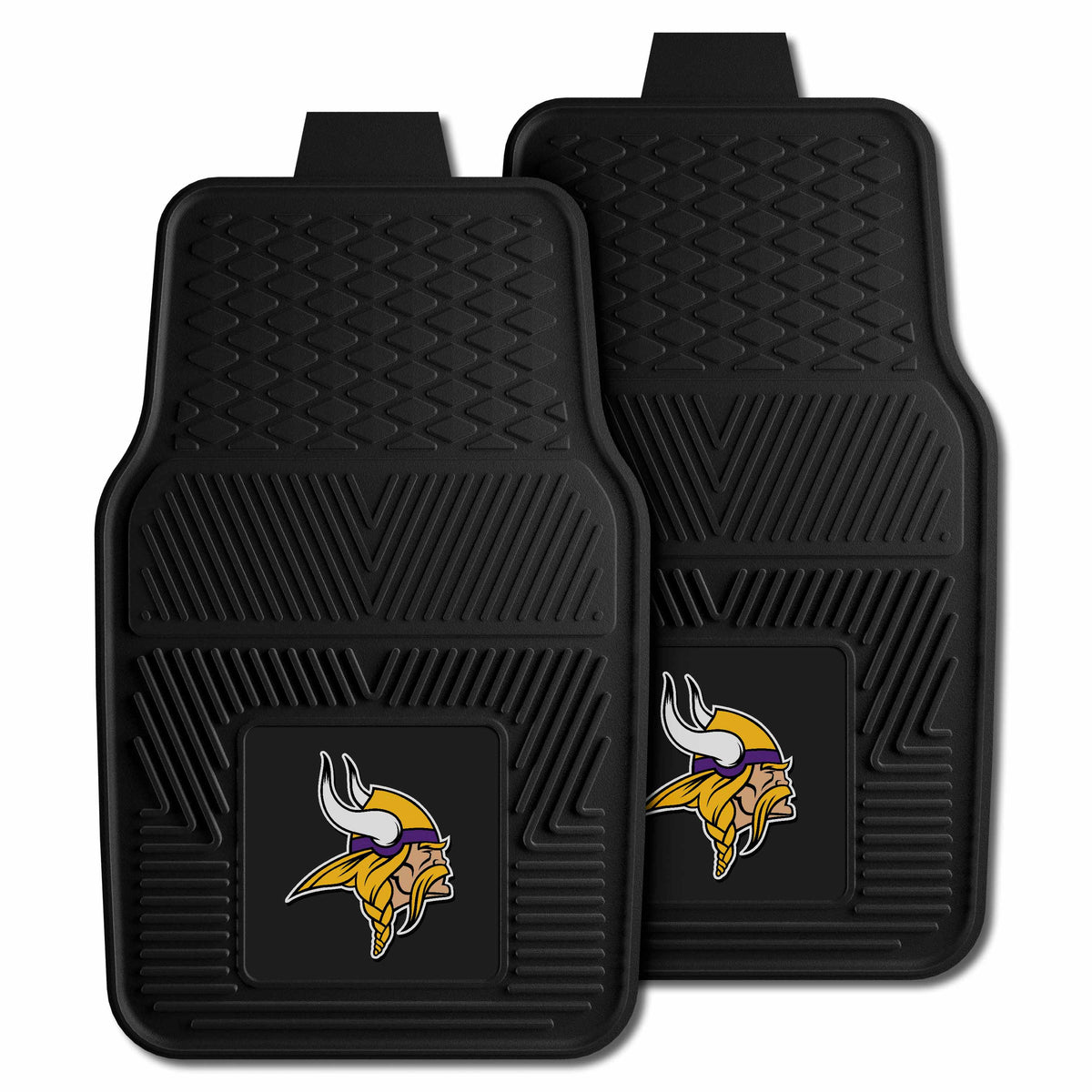 NFL NFL Minnesota Vikings  Logo Brands 2-Pack Vinyl Car Mat Set