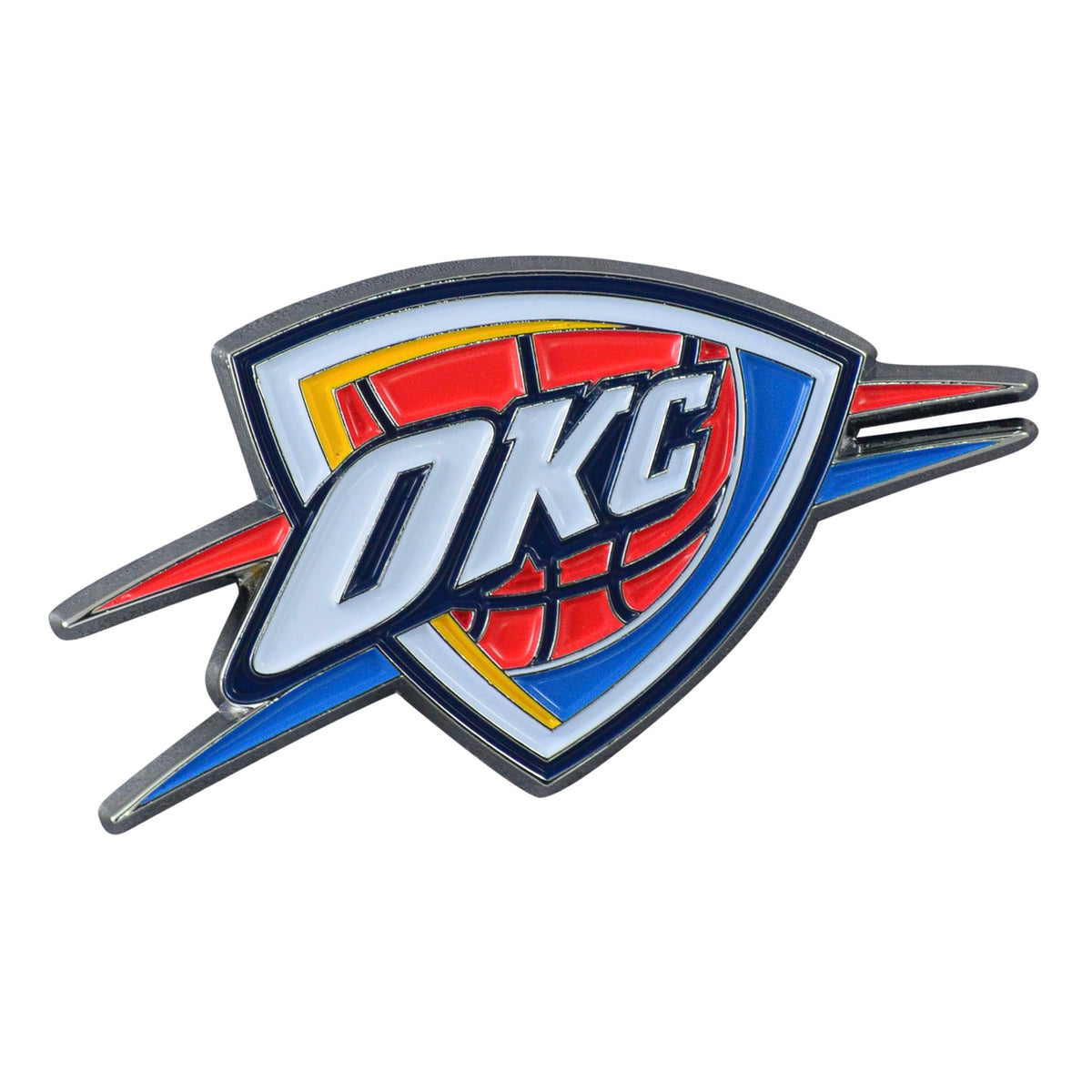 NBA Oklahoma City Thunder Logo Brands Color Metal Emblem