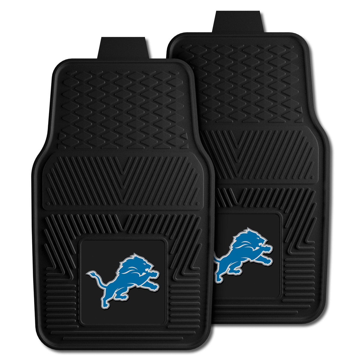 NFL NFL Detroit Lions Logo Brands 2-Pack Vinyl Car Mat Set