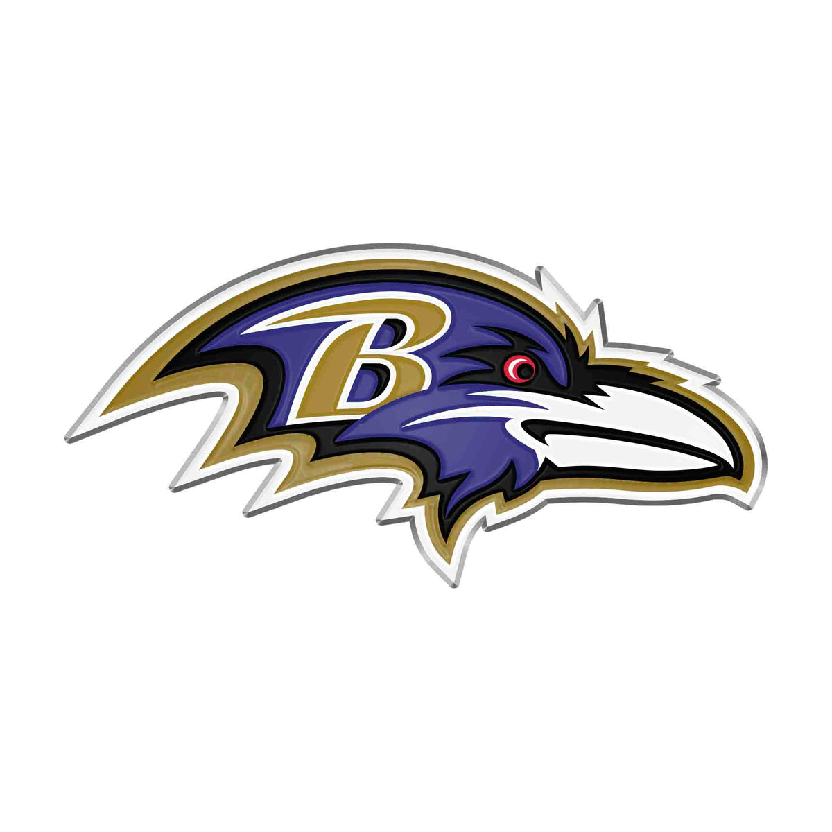 NFL Baltimore Ravens Logo Brands Color Metal Emblem