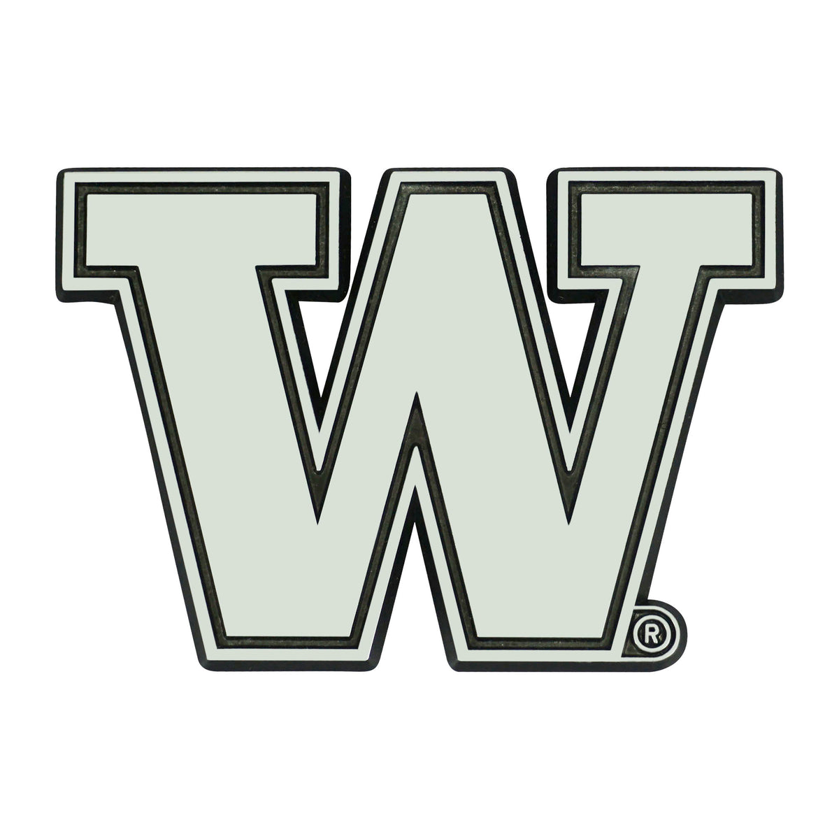 NCAA Washington Huskies Logo Brands Chrome Metal Emblem