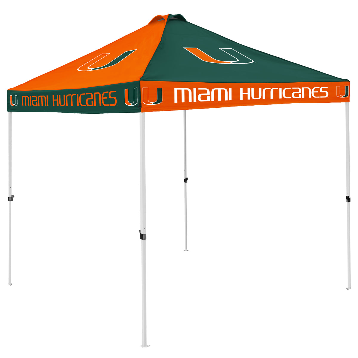 NCAA Miami Hurricanes Logo Brands Checkerboard Canopy