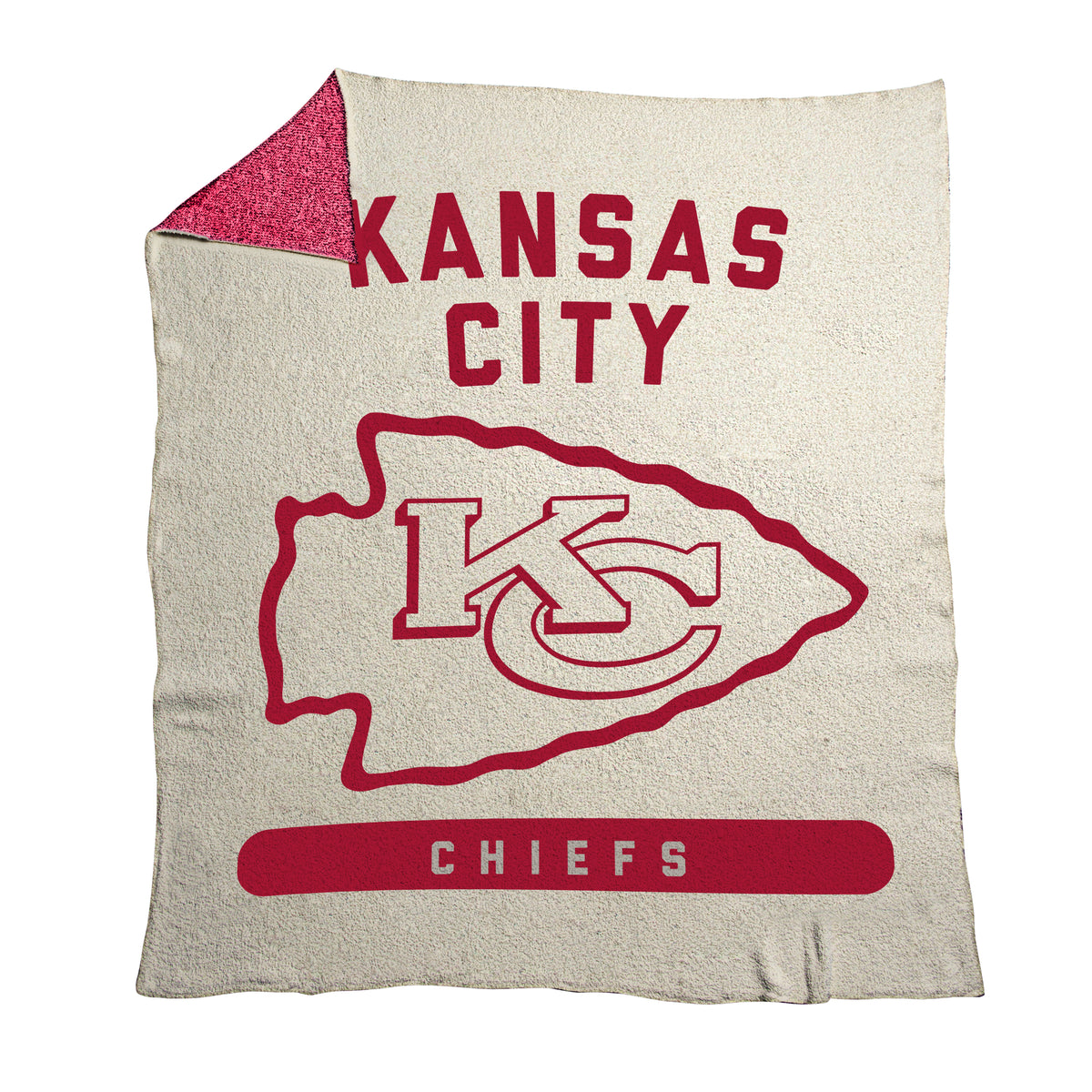 NFL Kansas City Chiefs Logo Brands 50x60 Luxe Dreams Throw