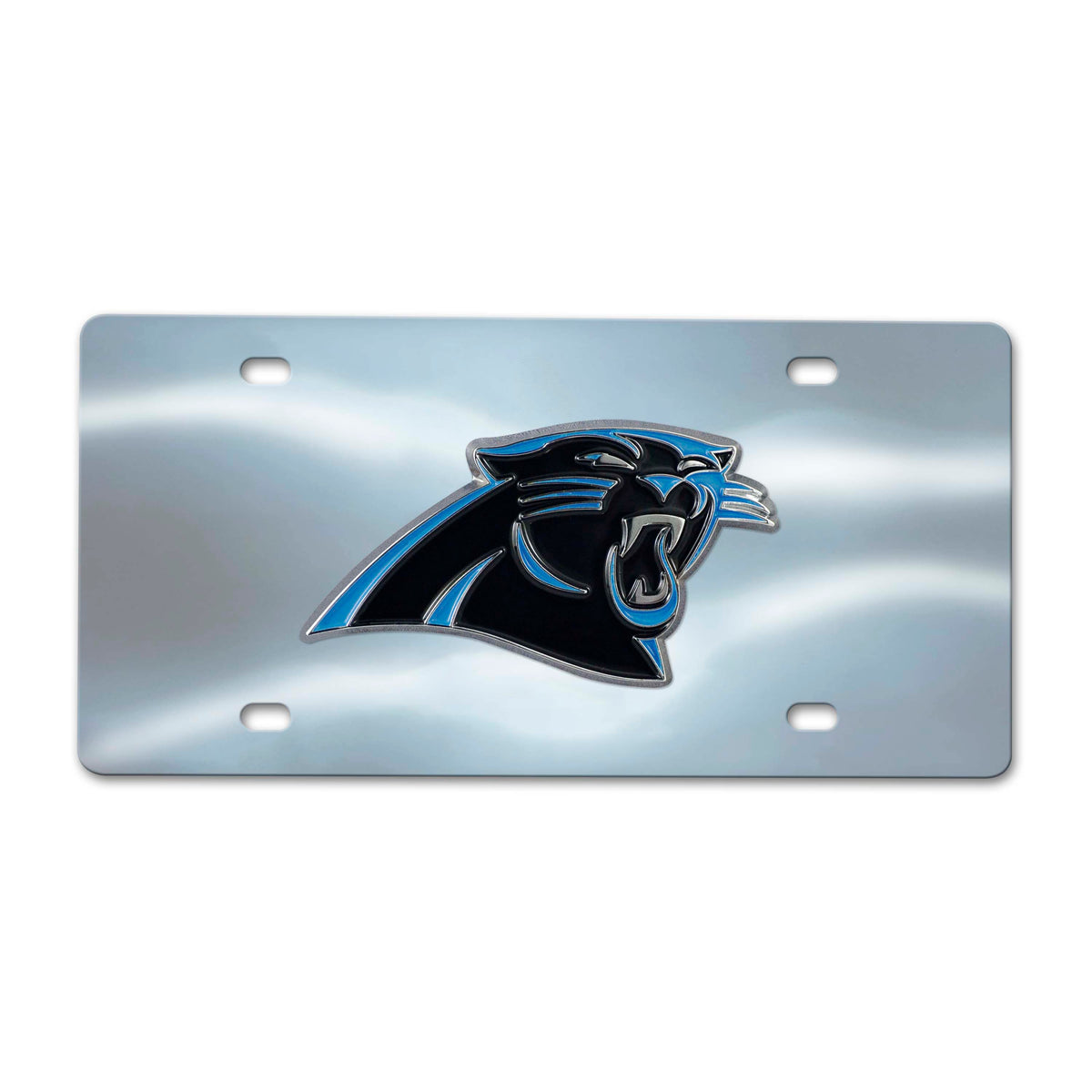 NFL Carolina Panthers Logo Brands Chrome Diecast License Plate